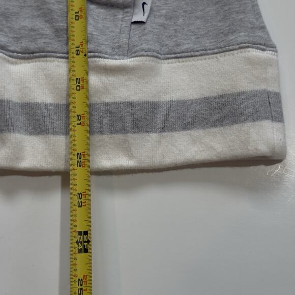 Vtg Y2K Nike Athletics Full Zip Sweatshirt Womens Medium Ribbed Collar Stripe - Picture 6 of 6